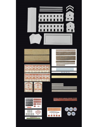 Kit - Estación FFCC de Pinto, compatible con sus 5 estaciones gemelas de la línea MZA