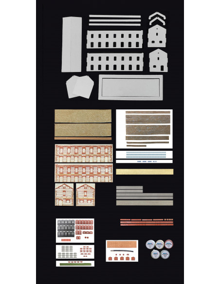 Kit - Estación FFCC de Pinto, compatible con sus 5 estaciones gemelas de la línea MZA