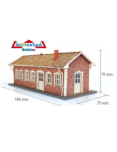 MZA Train Station Construction Kit - N Scale MZA Train Station Construction Kit - N Scale